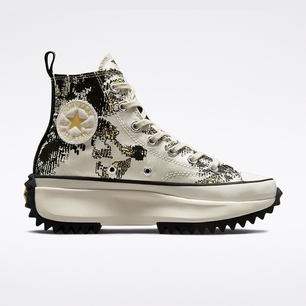 NWOT CONVERSE Run Star Hike High Floral Jacquard Fusion Sneakers, Size 8 - Picture 2 of 12